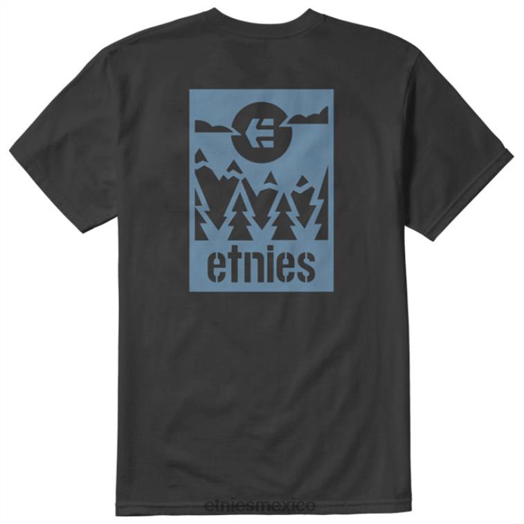 Camiseta etnies mtn label negro/azul LP80X425 Etnies azul negro