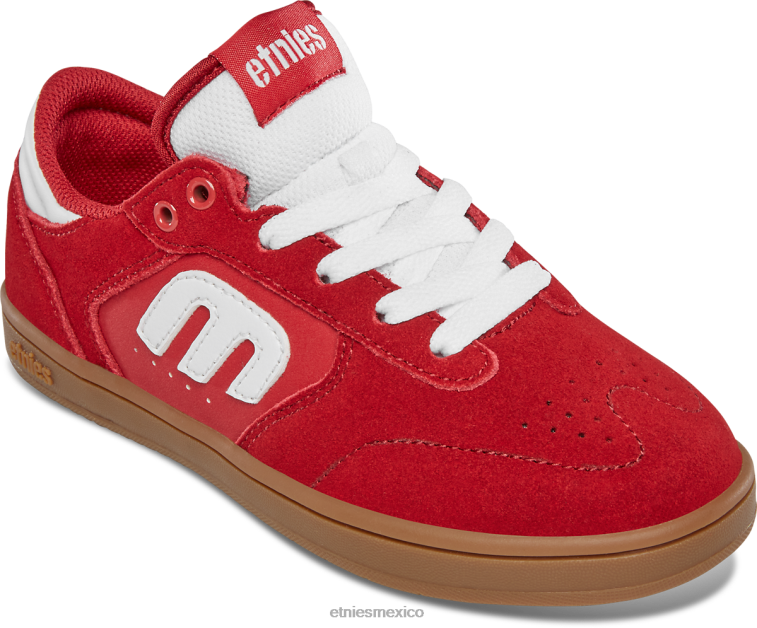 etnies rojo/blanco hilera niños LP80X869 Etnies rojo/blanco/goma